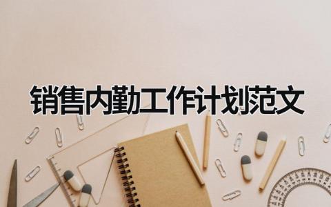 销售内勤工作计划范文 (12篇）