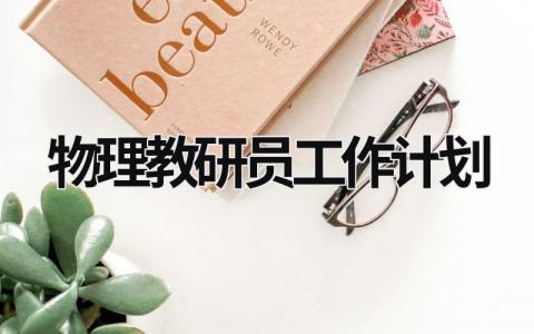 物理教研员工作计划 (11篇）