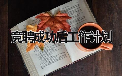 竞聘成功后工作计划 (15篇）