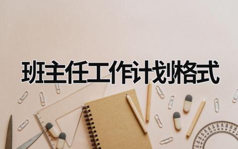 班主任工作计划格式 (19篇）