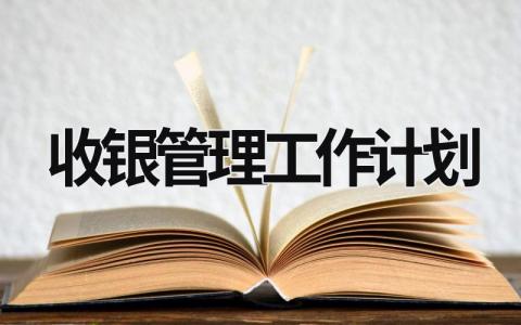 收银管理工作计划 (14篇）