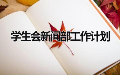 学生会新闻部工作计划 (19篇）