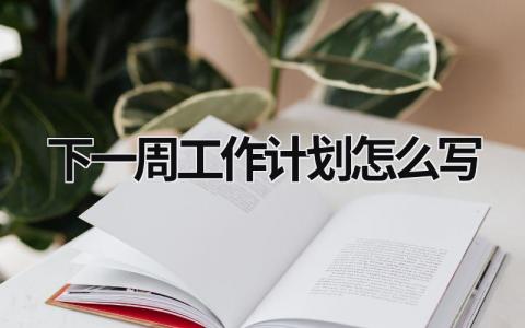 下一周工作计划怎么写 (16篇）