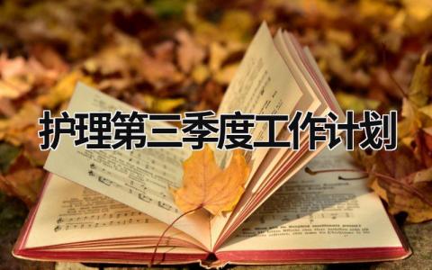 护理第三季度工作计划 (18篇）