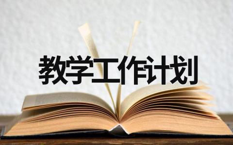 教学工作计划 (21篇）