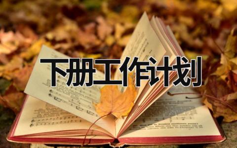 下册工作计划 (12篇）