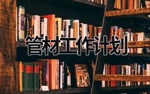 管材工作计划 (20篇）