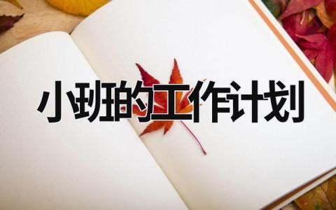 小班的工作计划 (21篇）