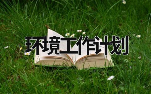 环境工作计划 (21篇）