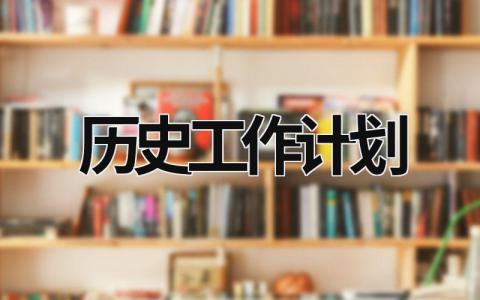 历史工作计划 (14篇）