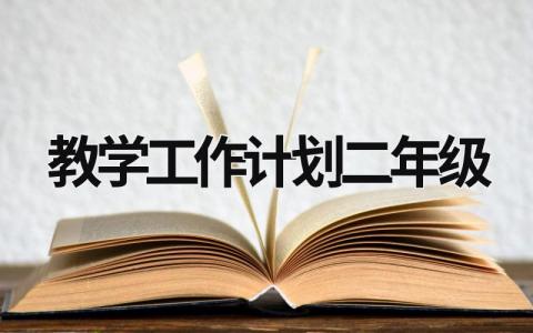 教学工作计划二年级 (15篇）