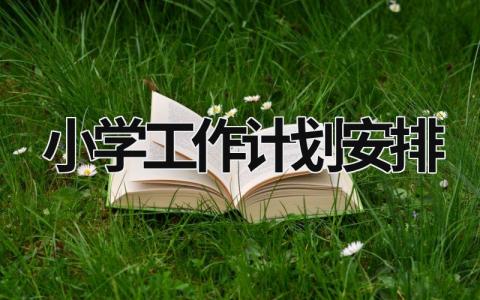 小学工作计划安排 (19篇）