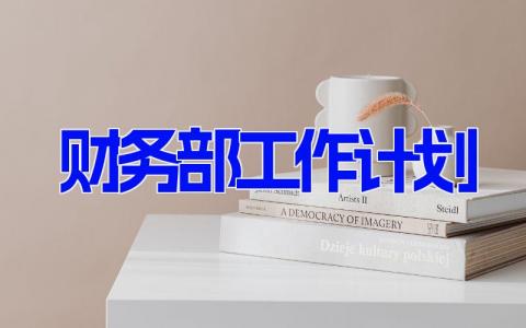 2024年财务部工作计划最新模板(11篇）